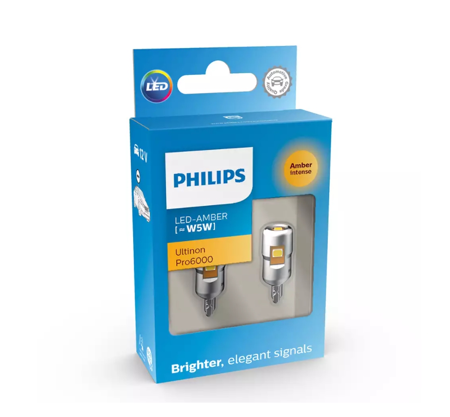 Philips Ultinon Pro6000 (T10, 11961AU60X2) 2000K