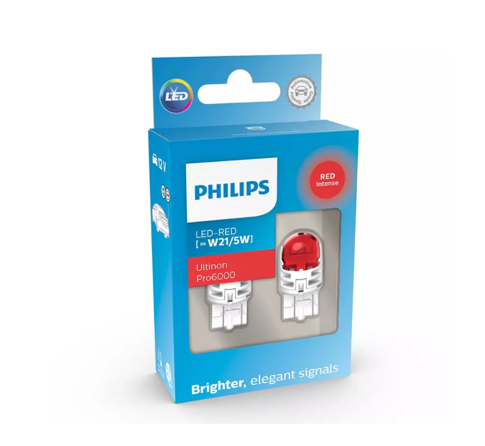 Philips Ultinon Pro6000 (W21/5W, 11066RU60X2) Red