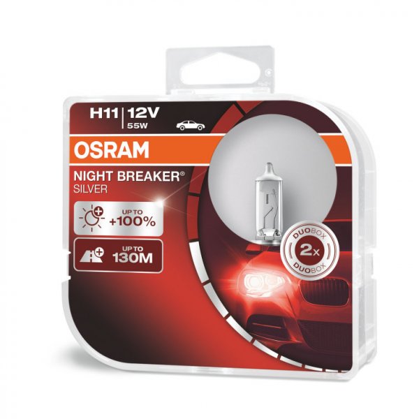 OSRAM NIGHT BREAKER SILVER (H11, 64211NBS-DUOBOX)