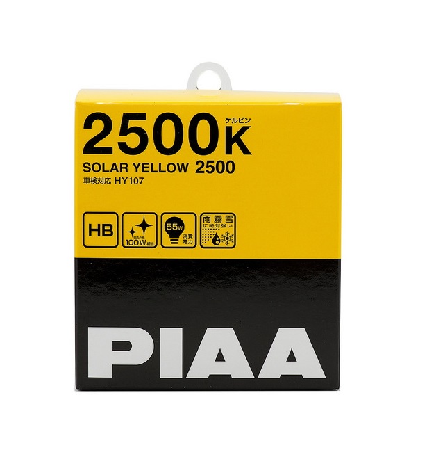 PIAA SOLAR YELLOW (HB3/HB4) HY-107 (2500K) 55W
