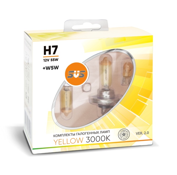 SVS Yellow 3000K H7 55W+W5W