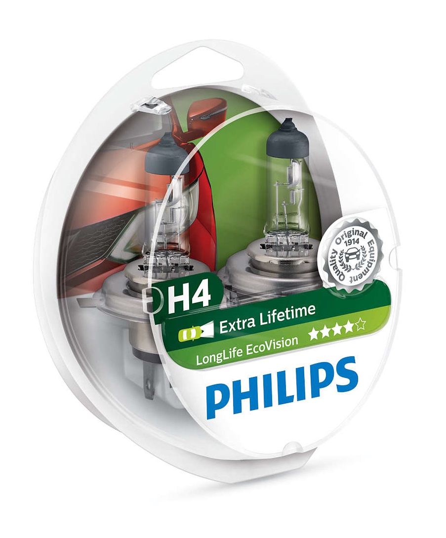 PHILIPS LongLife Eco Vision (H4, 12342LLECOS2)