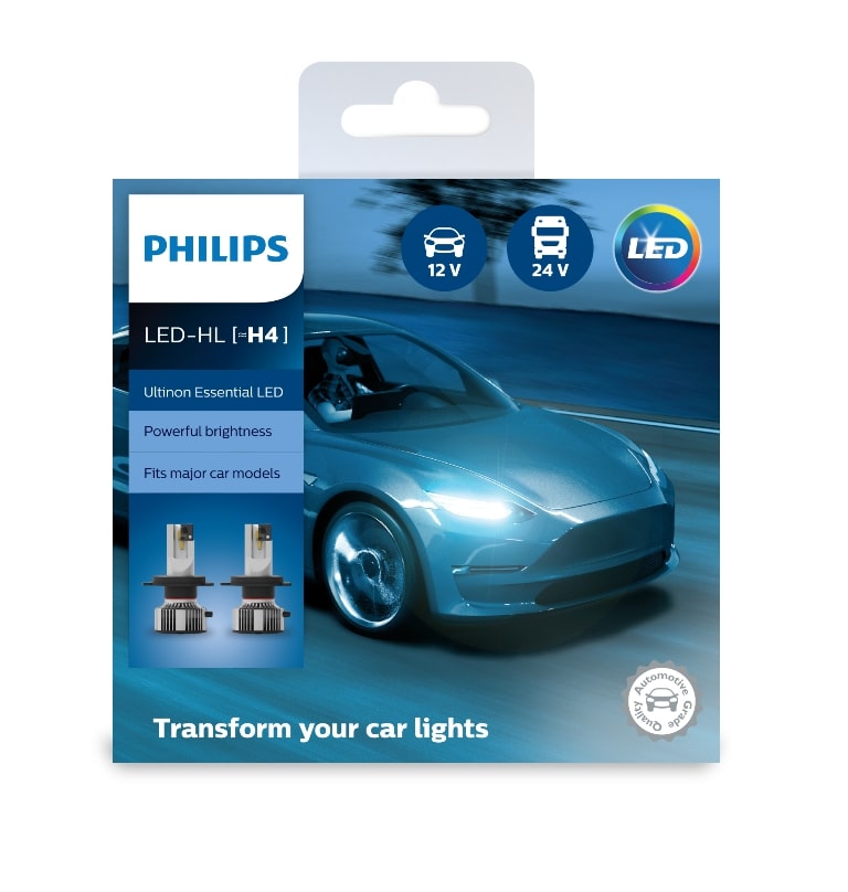 Светодиодная автомобильная лампа PHILIPS Ultinon Essential LED (H4, 11342UE2X2)