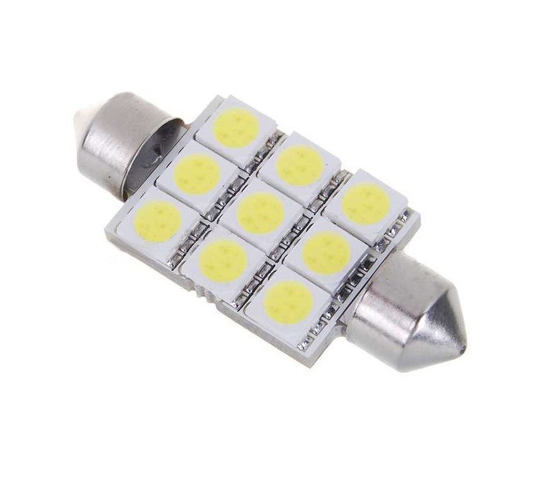Светодиодная лампа C5W 9 LED 5050 39mm (Белый)