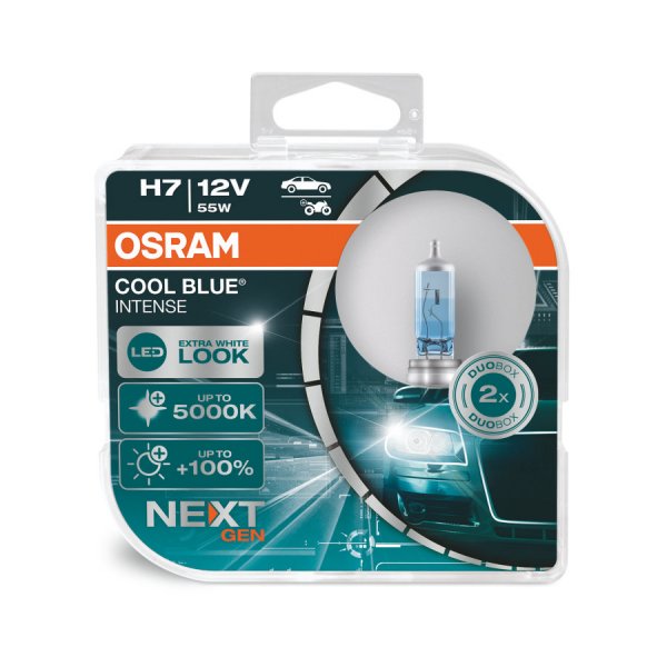 OSRAM COOL BLUE INTENSE (NEXT GEN) (H7, 64210CBN-DUOBOX)