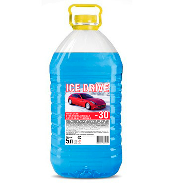Незамерзающая жидкость ICE DRIVE Без запаха и спирта -30, 5 л.