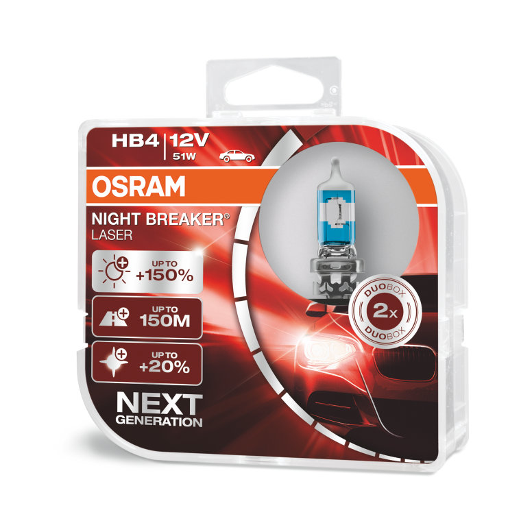 OSRAM NIGHT BREAKER LASER (HB4, 9006NL-DUOBOX)