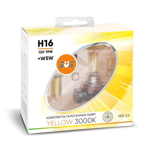 SVS Yellow 3000K H16 19W+W5W
