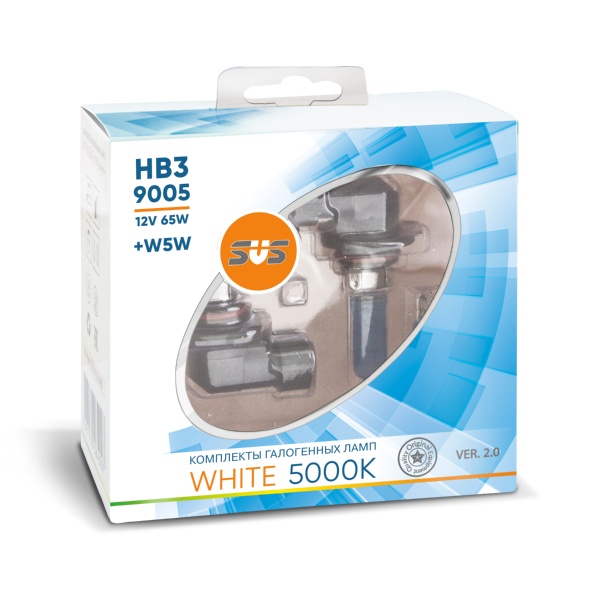 SVS White 5000K HB3/9005 60W+W5W