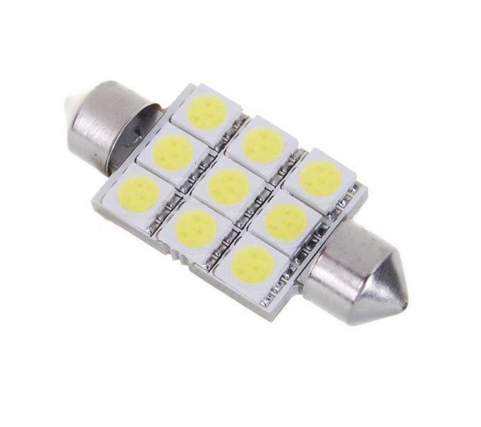 Светодиодная лампа C5W 9 LED 5050 39mm (Синий)