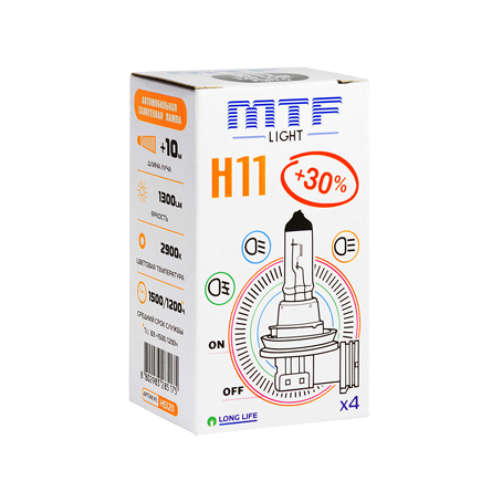 MTF Light H11 12V 55W Standard +30% 2900K