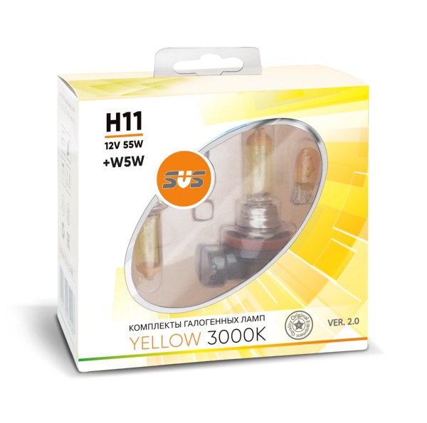 SVS Yellow 3000K H11 55W+W5W