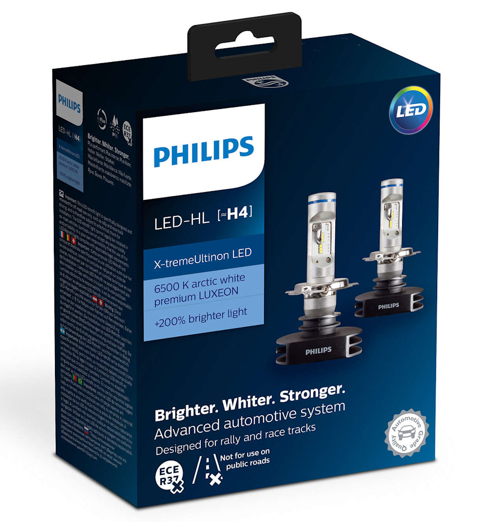 Светодиодная автомобильная лампа PHILIPS X-TREME ULTION LED (H4, 12901HPX2)