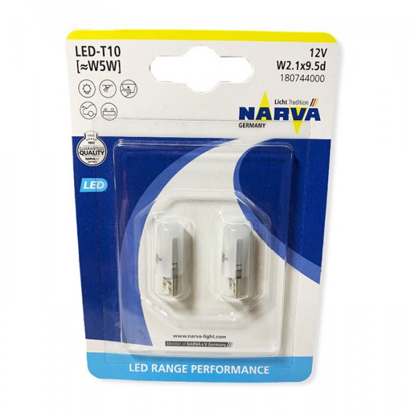 NARVA W5W (W2,1x9,5d) Range Performance LED 6000K 18074 (бл.2)