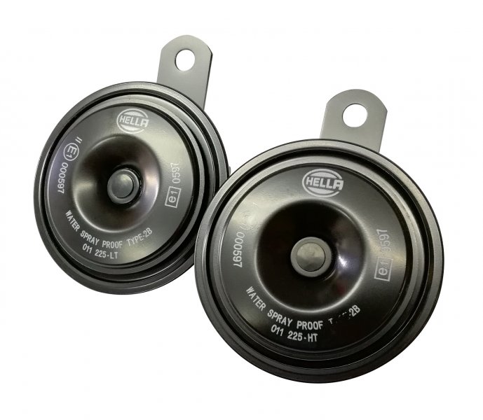 Звуковой сигнал Hella 12V S70 (30W, 350/420 Hz, 111dB) черный 3AM 011 225-802
