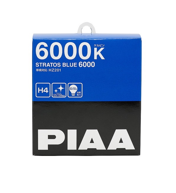 PIAA STRATOS BLUE (H4) HZ-201-H4 (6000K) 60/55W