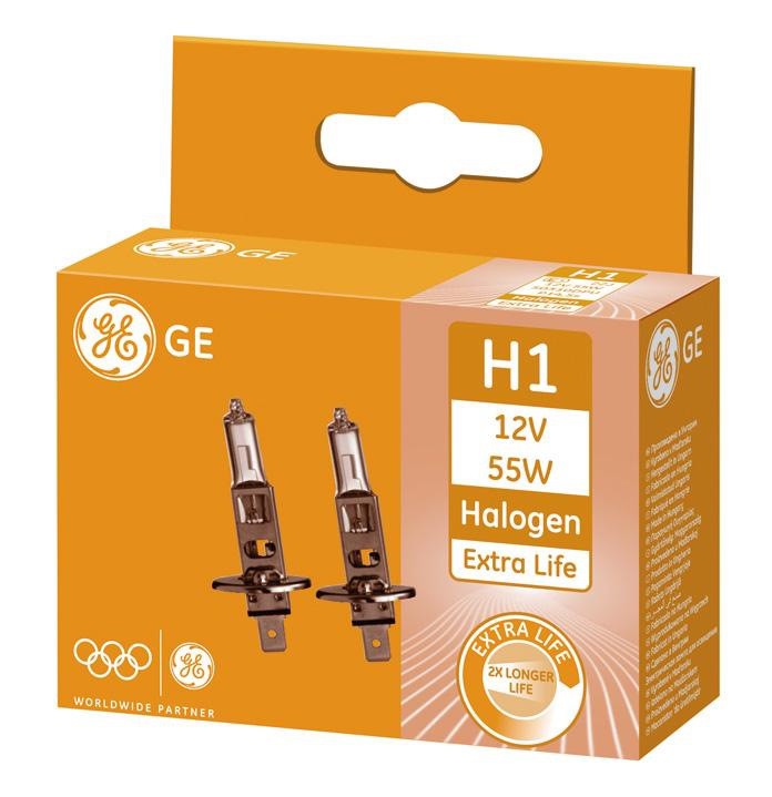 General Electric H1 12V- 55W (P14,5s) Extra Life
