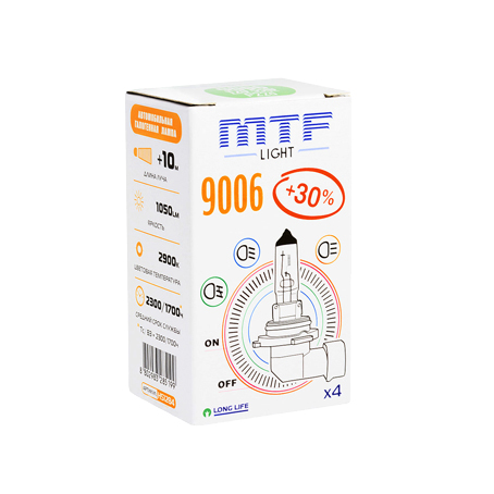 MTF Light HB4 9006 12V 55W Standard +30% 2900K