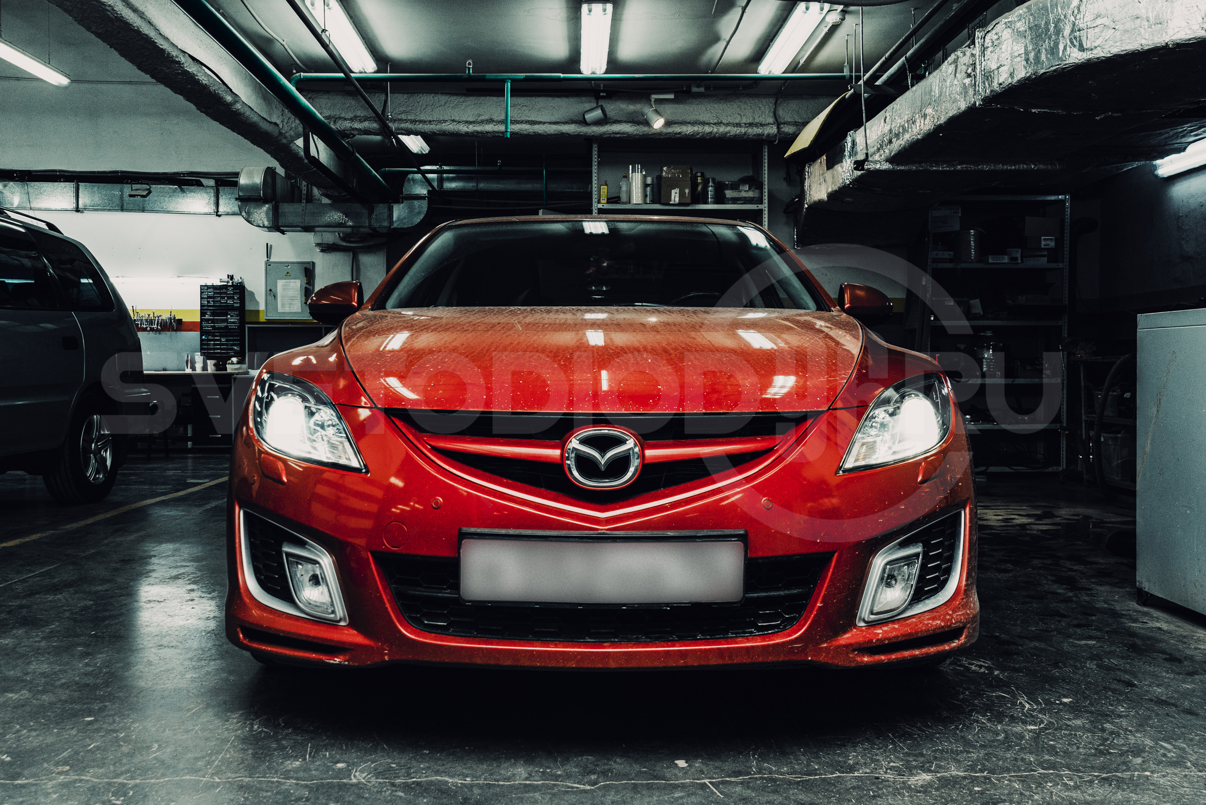 Замена би-светодиодных линз и полировка фар Mazda 6