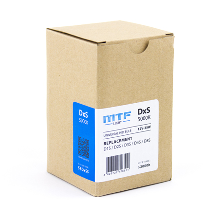MTF Light Универсальная ксеноновая лампа DxS штатная 5000K (D1S/D2S/D3S/D4S/D8S)