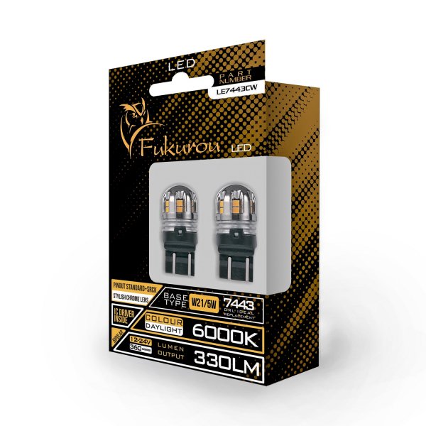 Fukurou W21/5W 12-24V 6000K LED