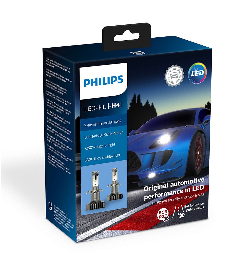 Светодиодная автомобильная лампа PHILIPS X-TREME ULTINON LED gen2 (H4, 11342XUWX2)