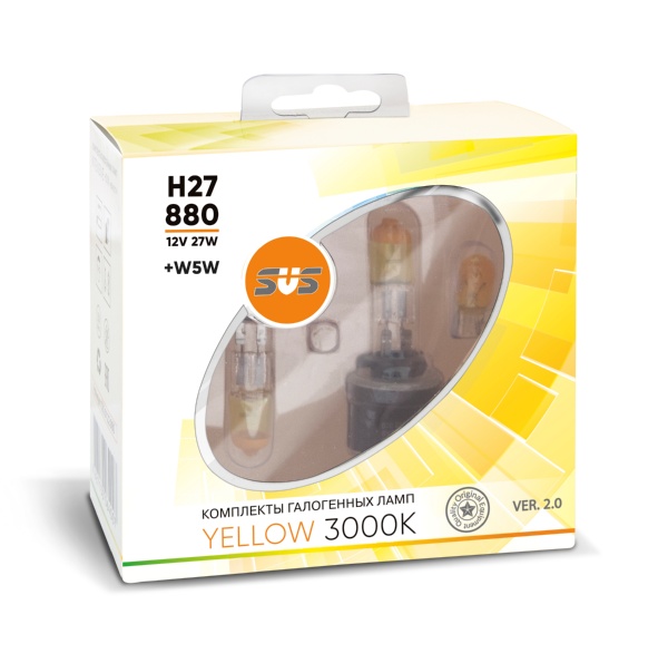 SVS Yellow 3000K H27/880 27W+W5W