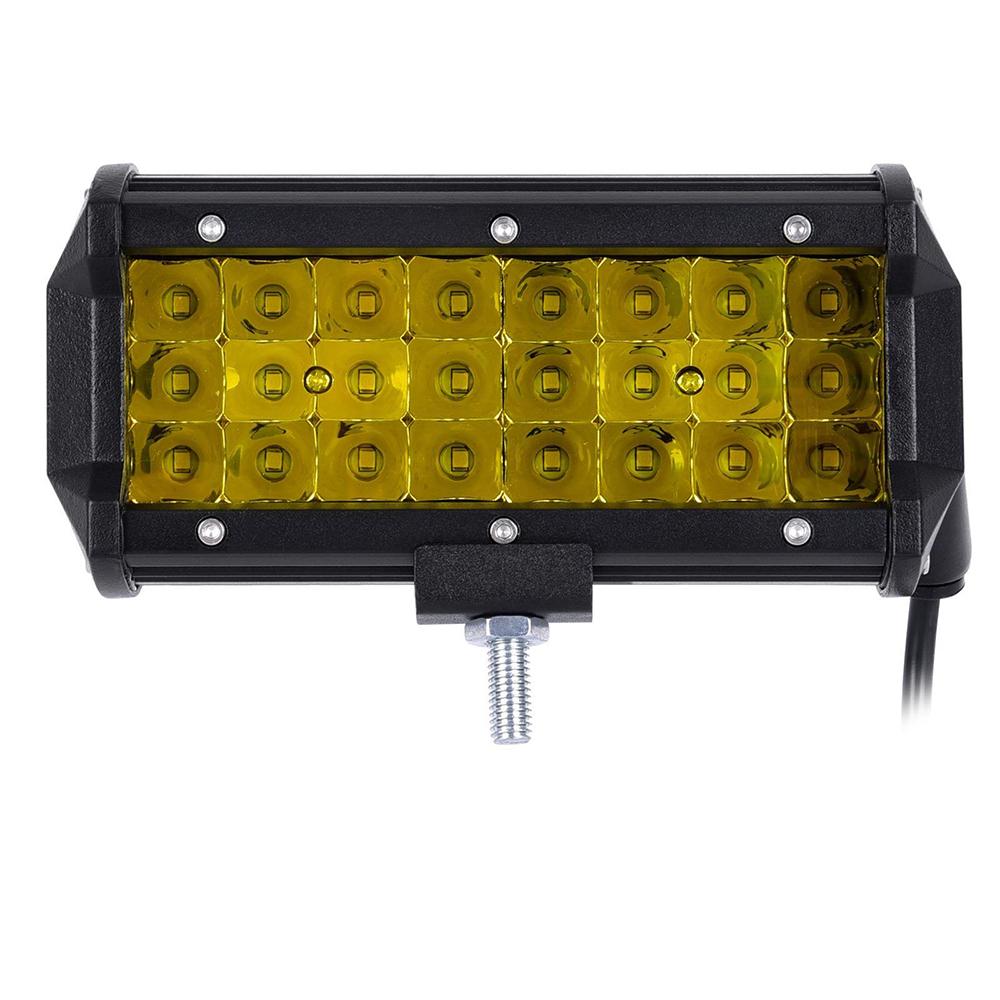 Светодиодная фара-балка CL-324 Y Желтая 24 LED CREE х 3W, 72W, направленный свет, 9-32V