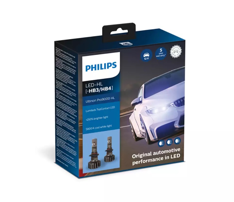 Светодиодная автомобильная лампа PHILIPS Ultinon Pro9000 HL LED (HB3/HB4, 11005U90CWX2)