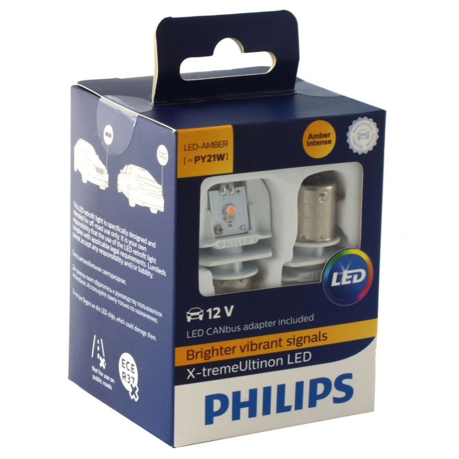Philips X-tremeUltinon LED gen2 (PY21W, 11498XUAX2) + Smart Canbus