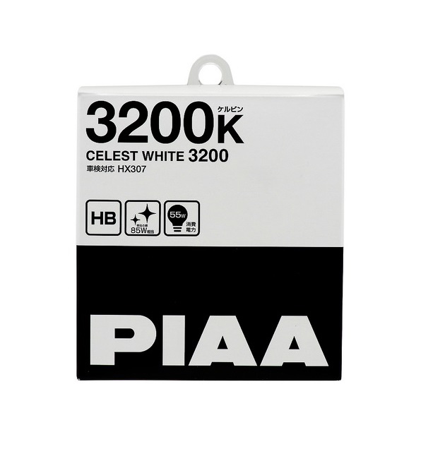 PIAA CELEST WHITE (HB3/HB4) HX-307 (3200K) 55W