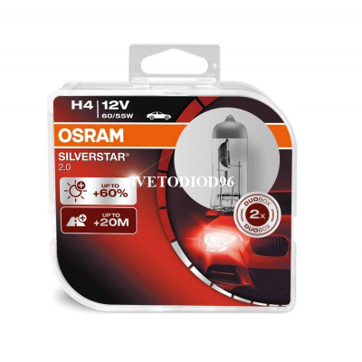 Купить OSRAM SILVERSTAR 2.0 (H4, 64193SV2-DUOBOX) | Svetodiod96.ru