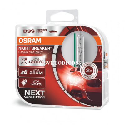 Купить OSRAM XENARC NIGHT BREAKER LASER (D3S, 66340XNL-DUOBOX) | Svetodiod96.ru