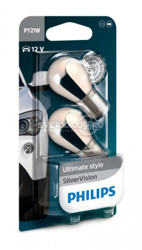 PHILIPS SILVER VISION (PY21W, 12496SVB2) - 0