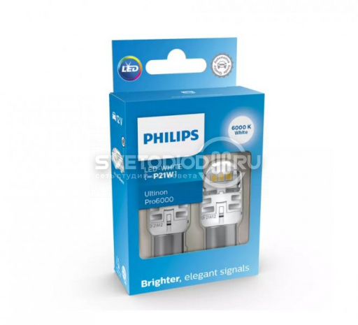 Philips Ultinon Pro6000 (P21W, 11498CU60X2) White - 0