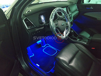 Установка подсветки салона RGB Hyundai Tucson 6