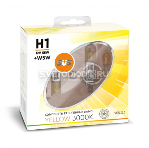 SVS Yellow 3000K H1 55W+W5W - 0