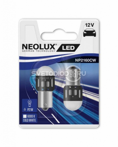 NEOLUX LED Exterior (P21W, NP2160CW-02B) 6000K - 0