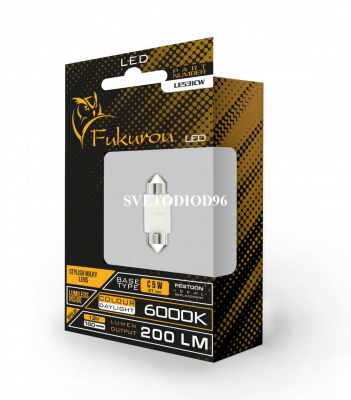 Купить Fukurou C5W 12V 6000K LED 31mm | Svetodiod96.ru
