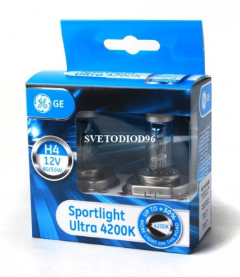Купить General Electric H4 12V- 60/55W (P43t) SportLight Ultra +30% | Svetodiod96.ru