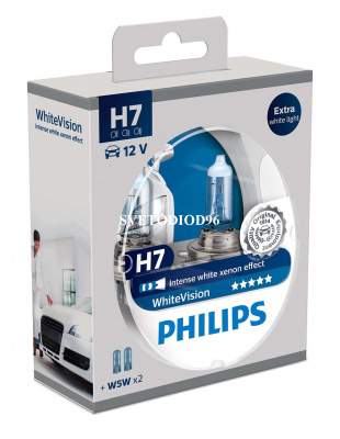 Купить PHILIPS WHITE VISION (H7, 12972WHVSM) | Svetodiod96.ru