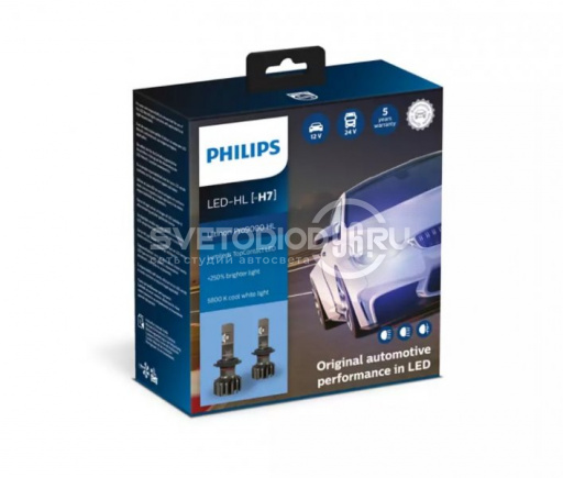 Светодиодная автомобильная лампа PHILIPS Ultinon Pro9000 HL LED (H7, 11972U90CWX2) - 0