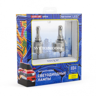 Купить MTF Light HB4 (HB3/HIR2) Night Assistant LED 4500K | Svetodiod96.ru