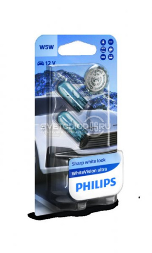 PHILIPS WHITE VISION ULTRA (W5W, 12961WVUB2) - 0