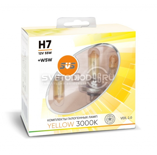 SVS Yellow 3000K H7 55W+W5W - 0