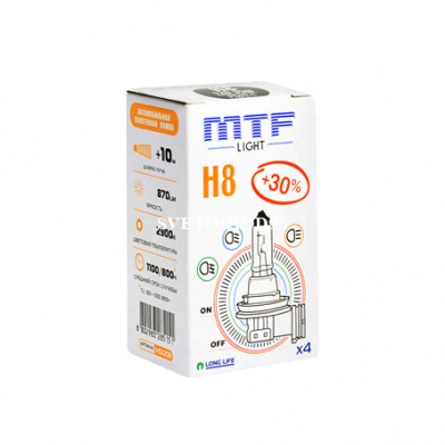 Купить MTF Light H8 12V 35W Standard +30% 2900K | Svetodiod96.ru