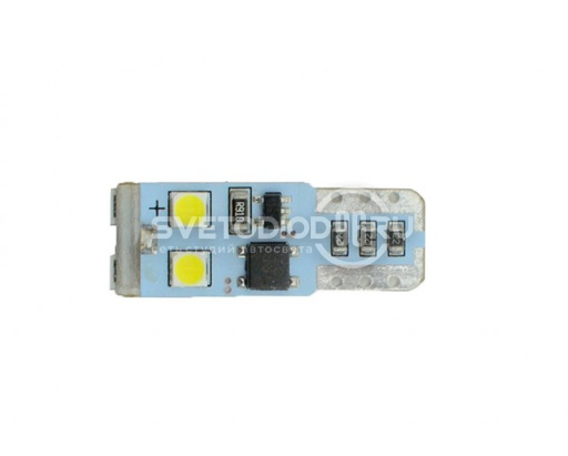 Светодиодная лампа W5W 6 LED 2835 CANbus (с обманкой) - 0