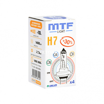 Купить MTF Light H7 12V 55W Standard +30% 2900K | Svetodiod96.ru