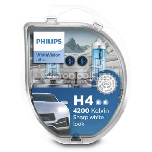 PHILIPS WHITE VISION ULTRA (H4, 12342WVUSM) - 0