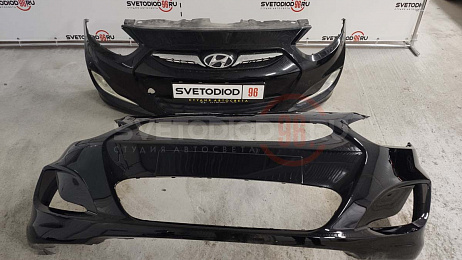 Установка омывателя фар Hyundai Solaris 1